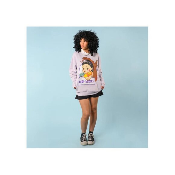 Cakeworthy Young-Hee Chibi Squid Games Collared Crewneck Sweater 3XL NWT - Picture 4 of 5